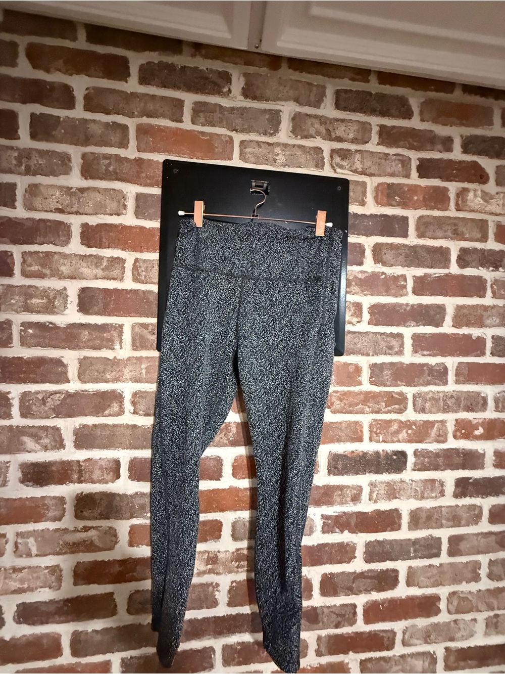 Athleta Black & Gray Marled High-Rise Leggings